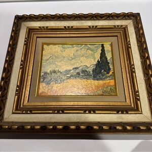 Gold Framed Landscape Wall Art - Gold